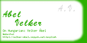 abel velker business card